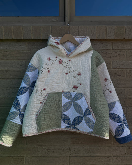 M - Quilted Patchwork Hoodie