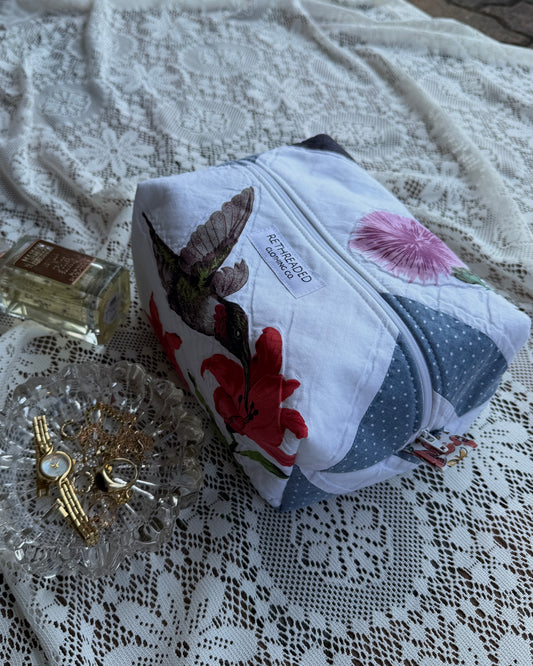 hummingbird makeup bag