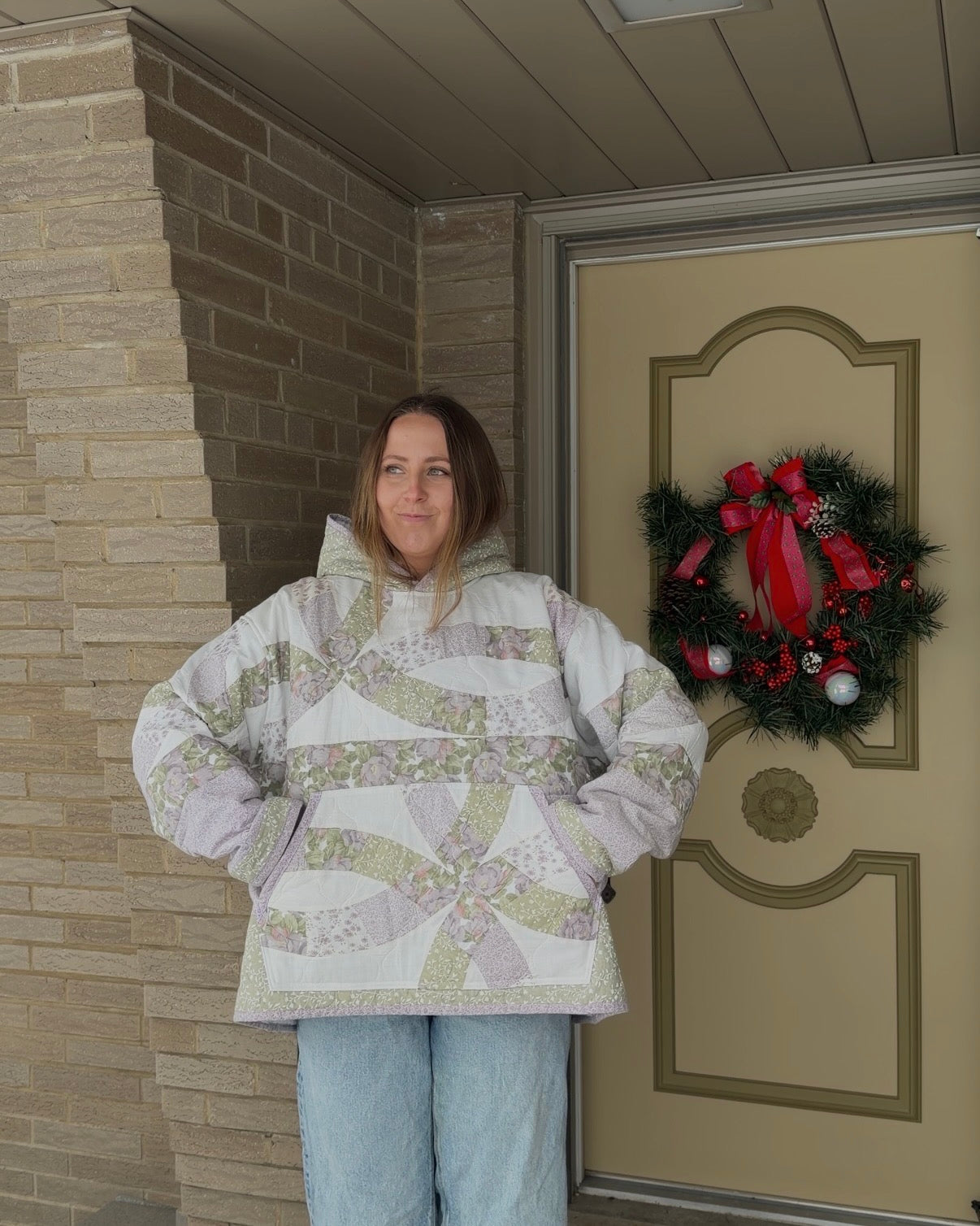 XXL - Purple Ring Quilt Hoodie