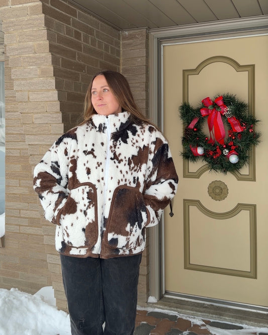 Cow Print Jacket - L
