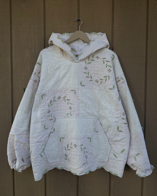 Lace Quilted Hoodie - XXL