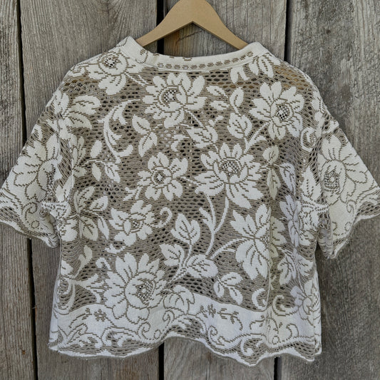 L - Lace Tie Top