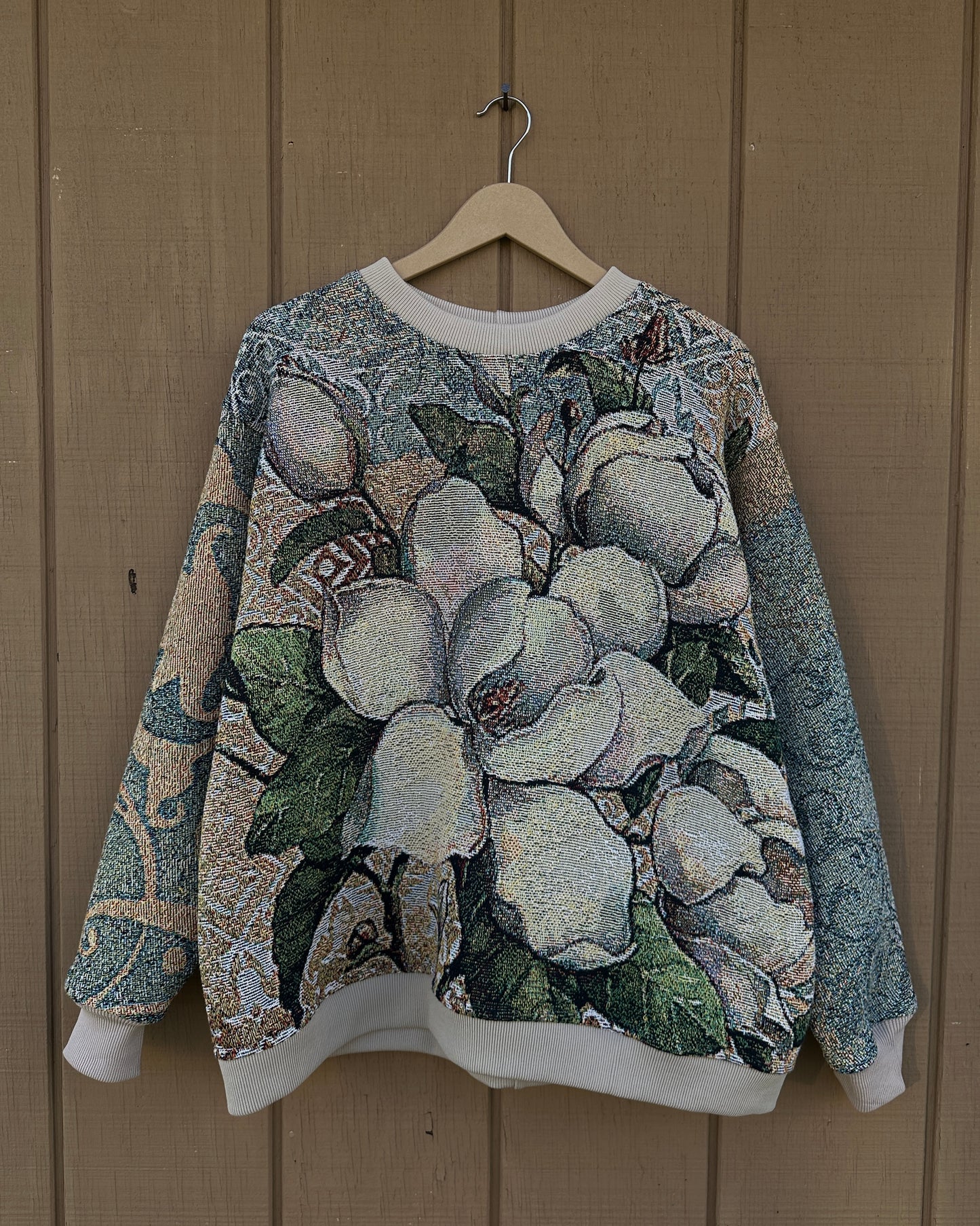 Faith Woven Crewneck - L