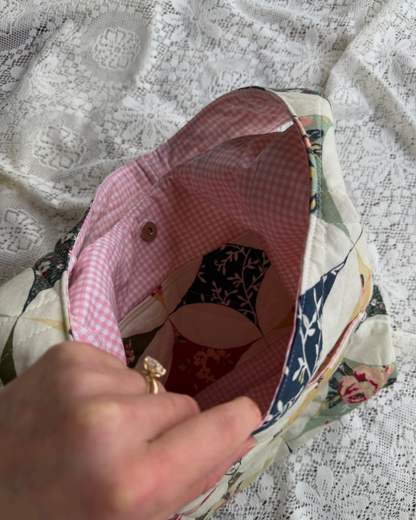 diamond quilted hobo bag
