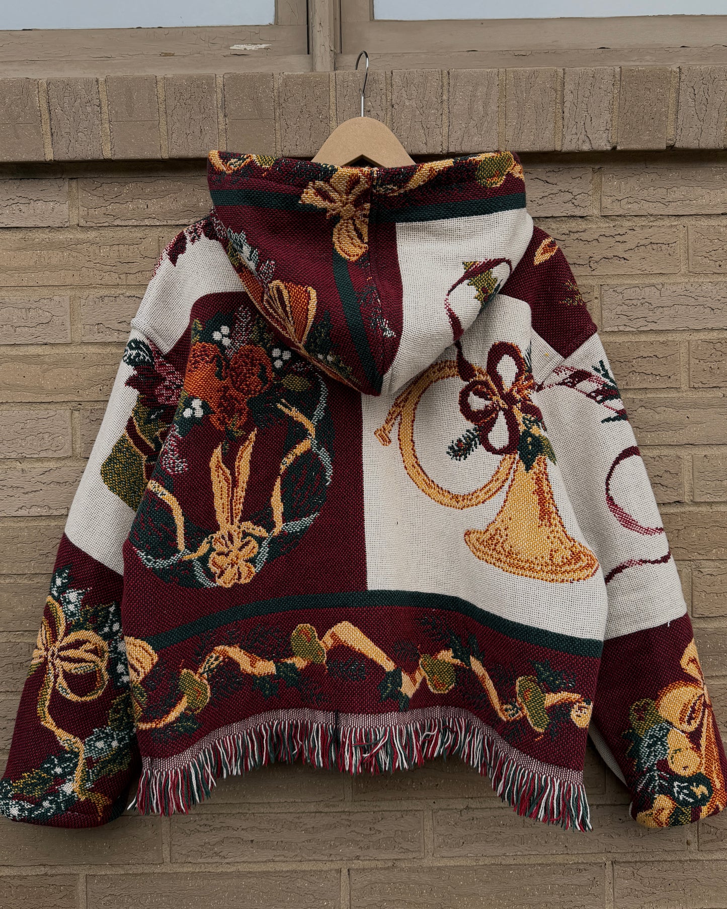 Maroon Christmas Hoodie - L