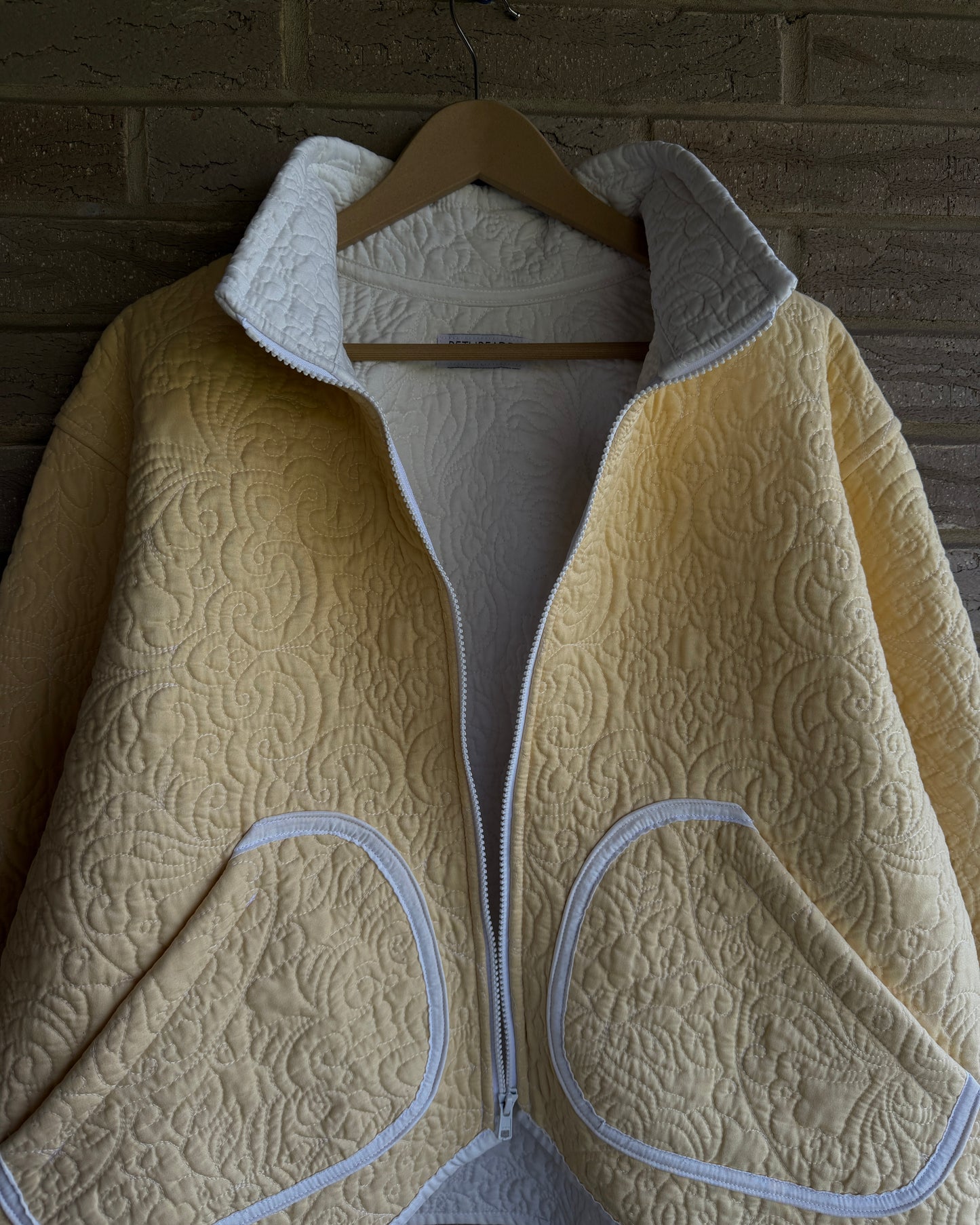 M - Yellow Quilted Jacket