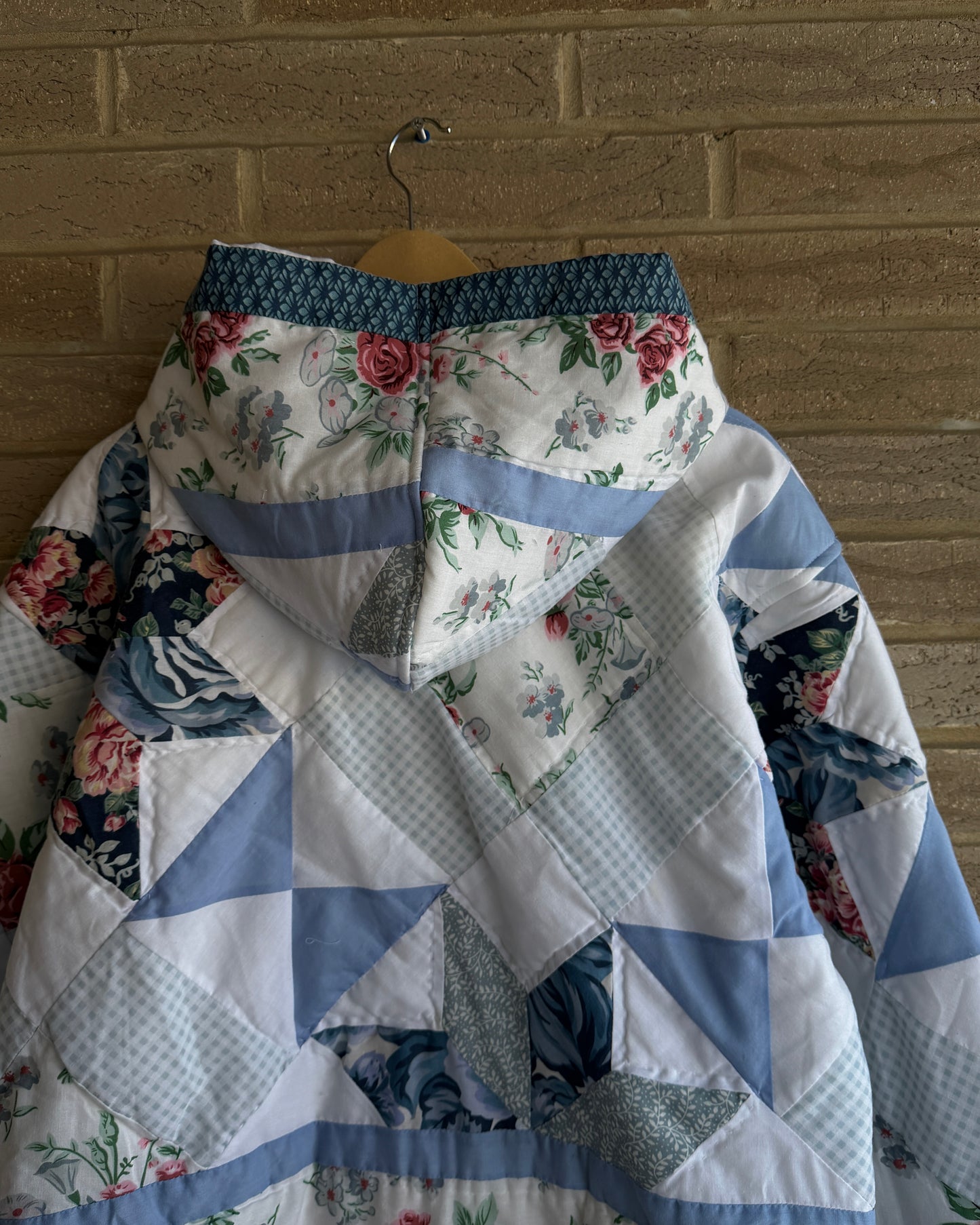 L - Blue Star Quilt Hoodie