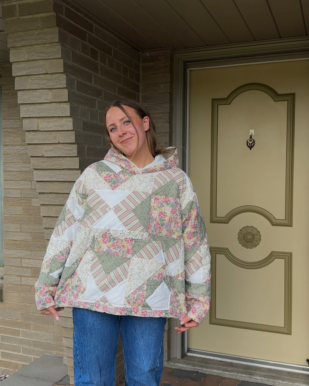 Quilted Hoodie - L