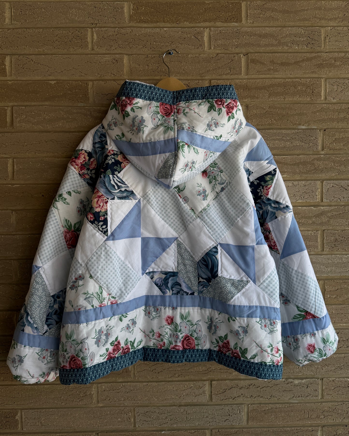 L - Blue Star Quilt Hoodie
