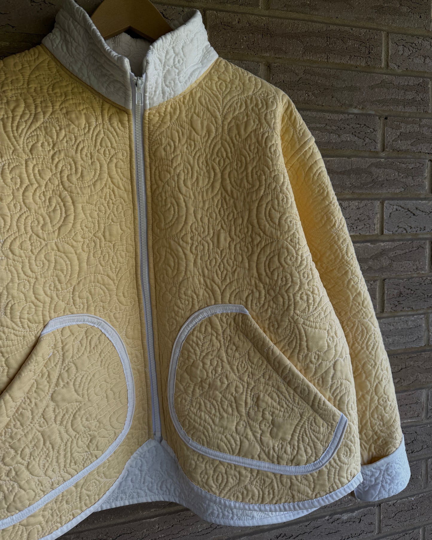 M - Yellow Quilted Jacket
