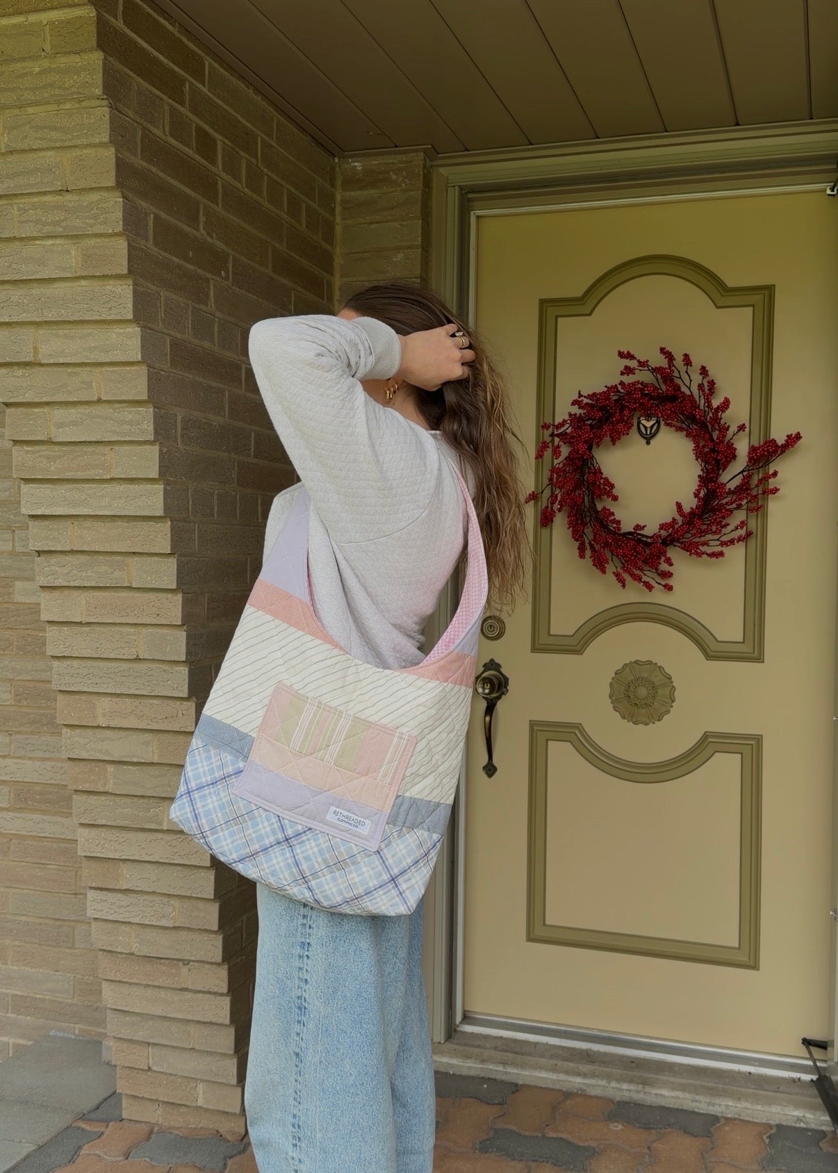 large quilted hobo bag