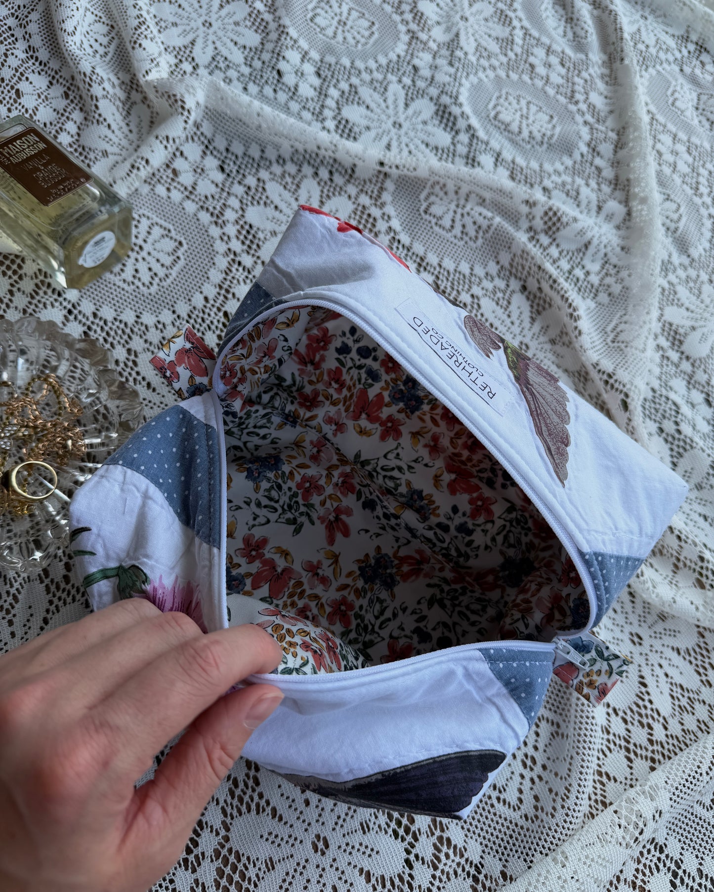 hummingbird makeup bag