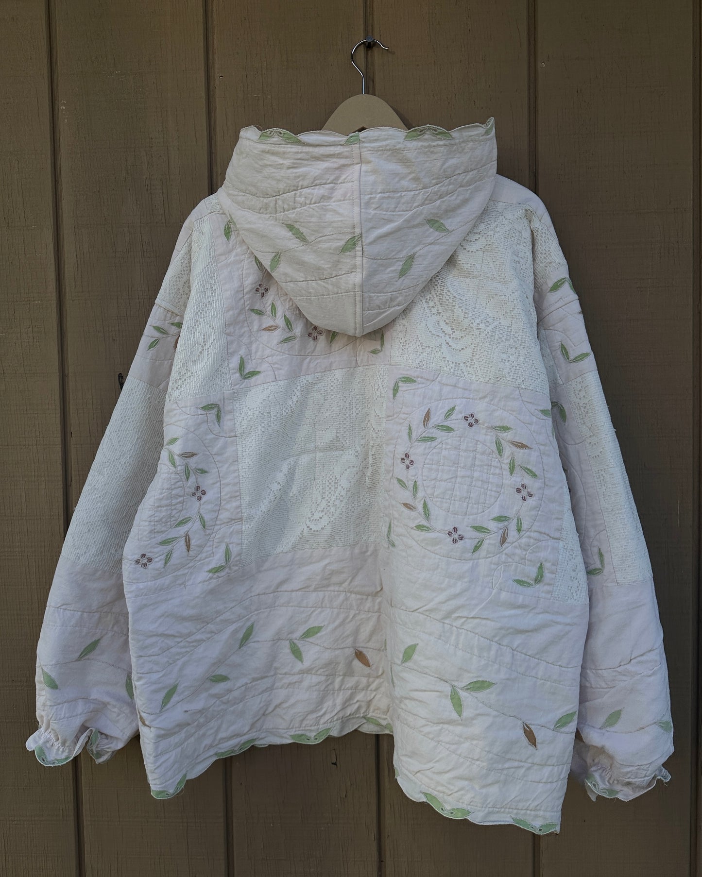 Lace Quilted Hoodie - XXL