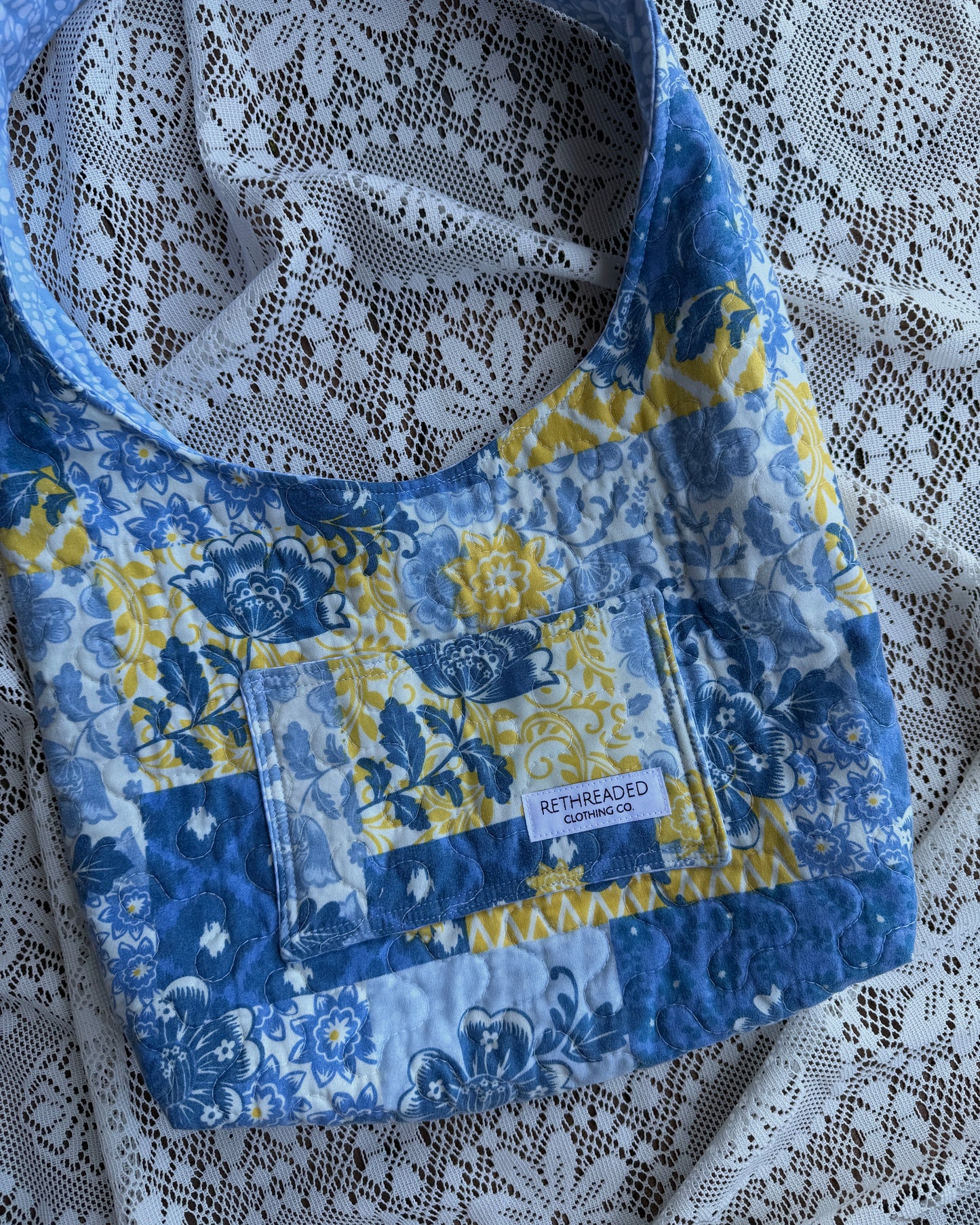 S - blue hobo bag