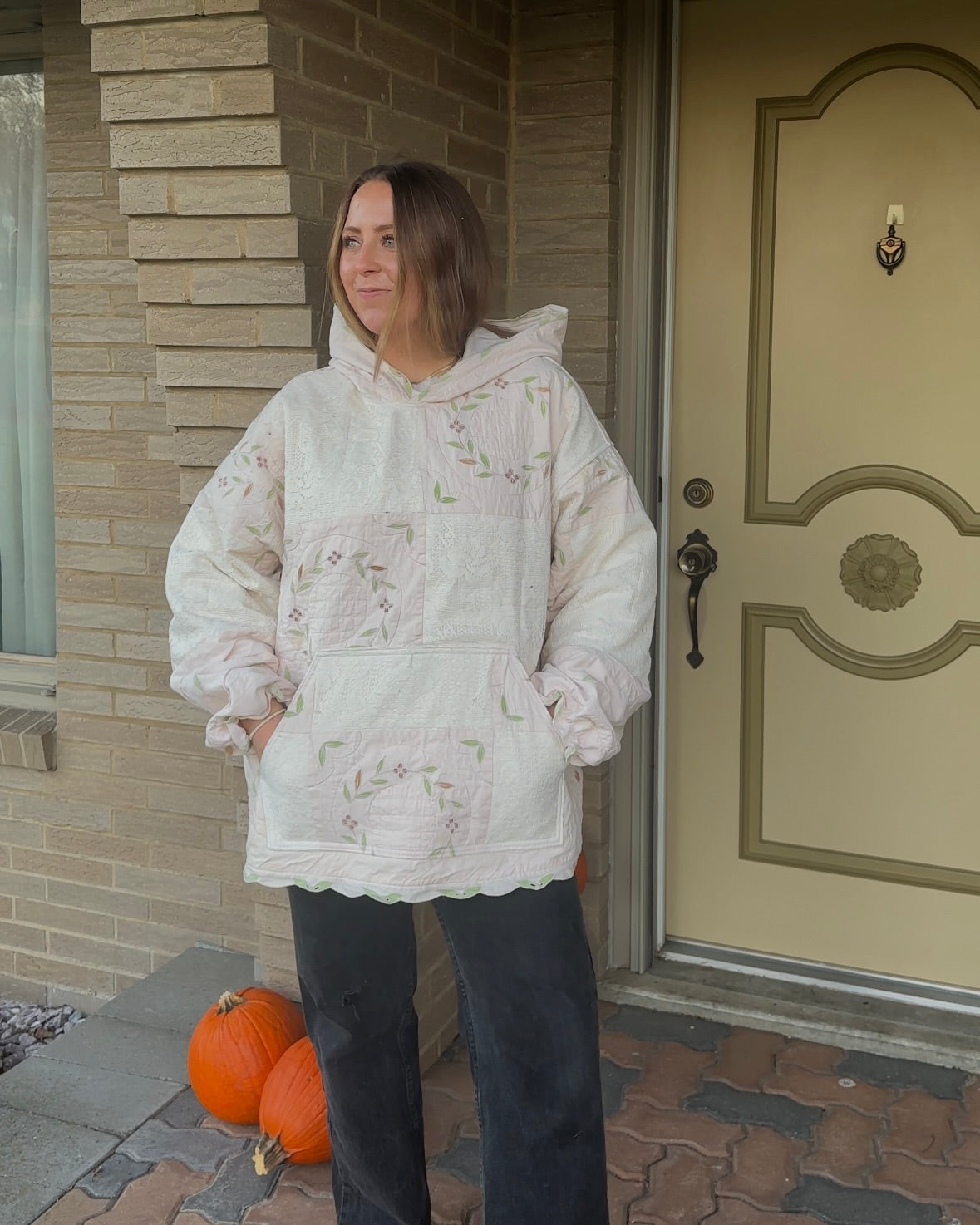 Lace Quilted Hoodie - XXL