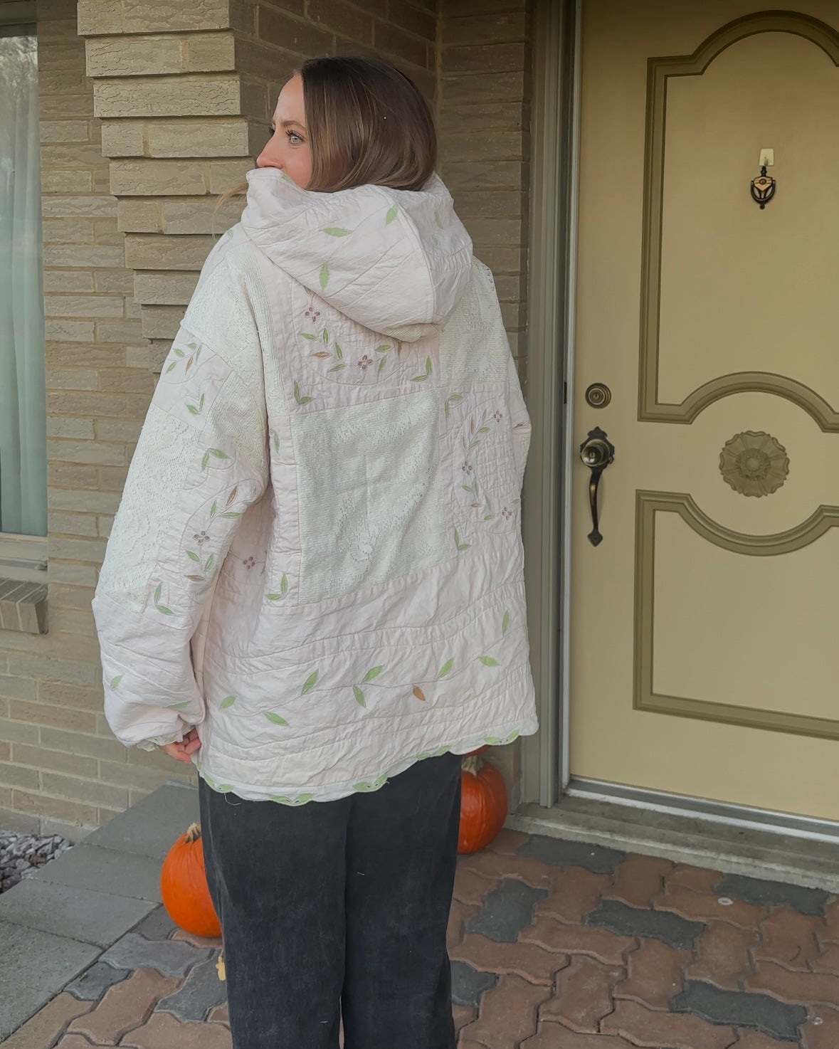 Lace Quilted Hoodie - XXL