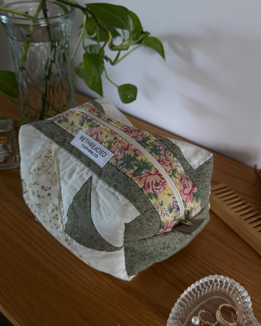 quilted makeup bag