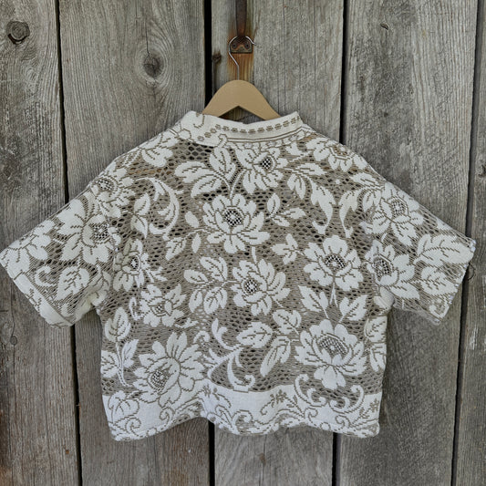 M - Lace Tie Top
