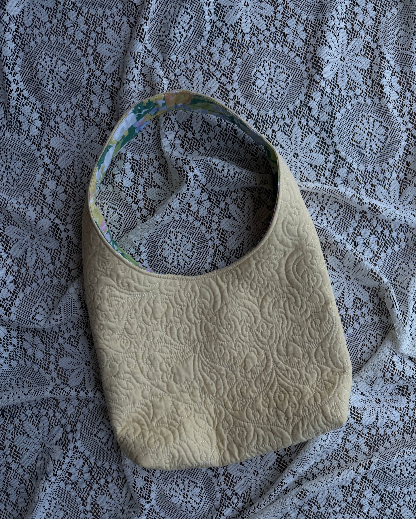 S - yellow hobo bag