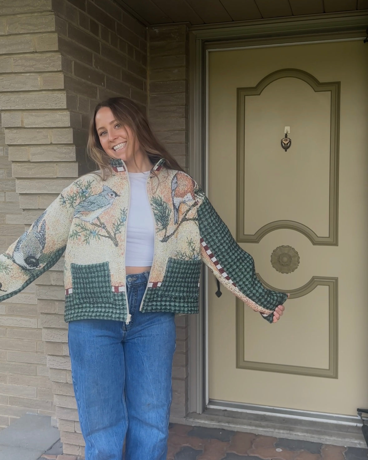 M - Birds Woven Jacket