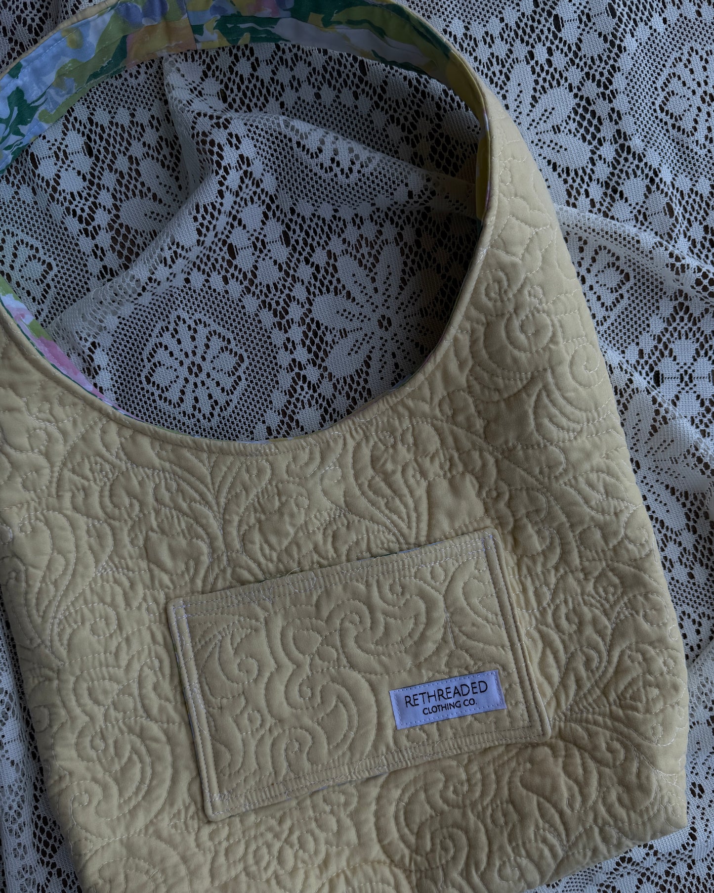 S - yellow hobo bag