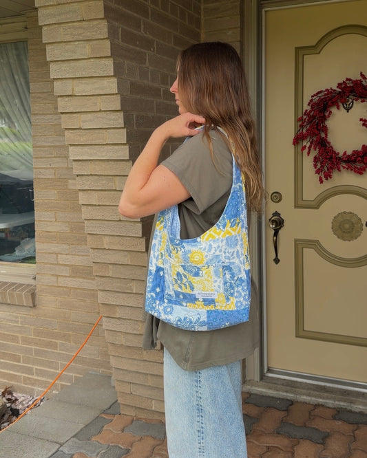 S - blue hobo bag