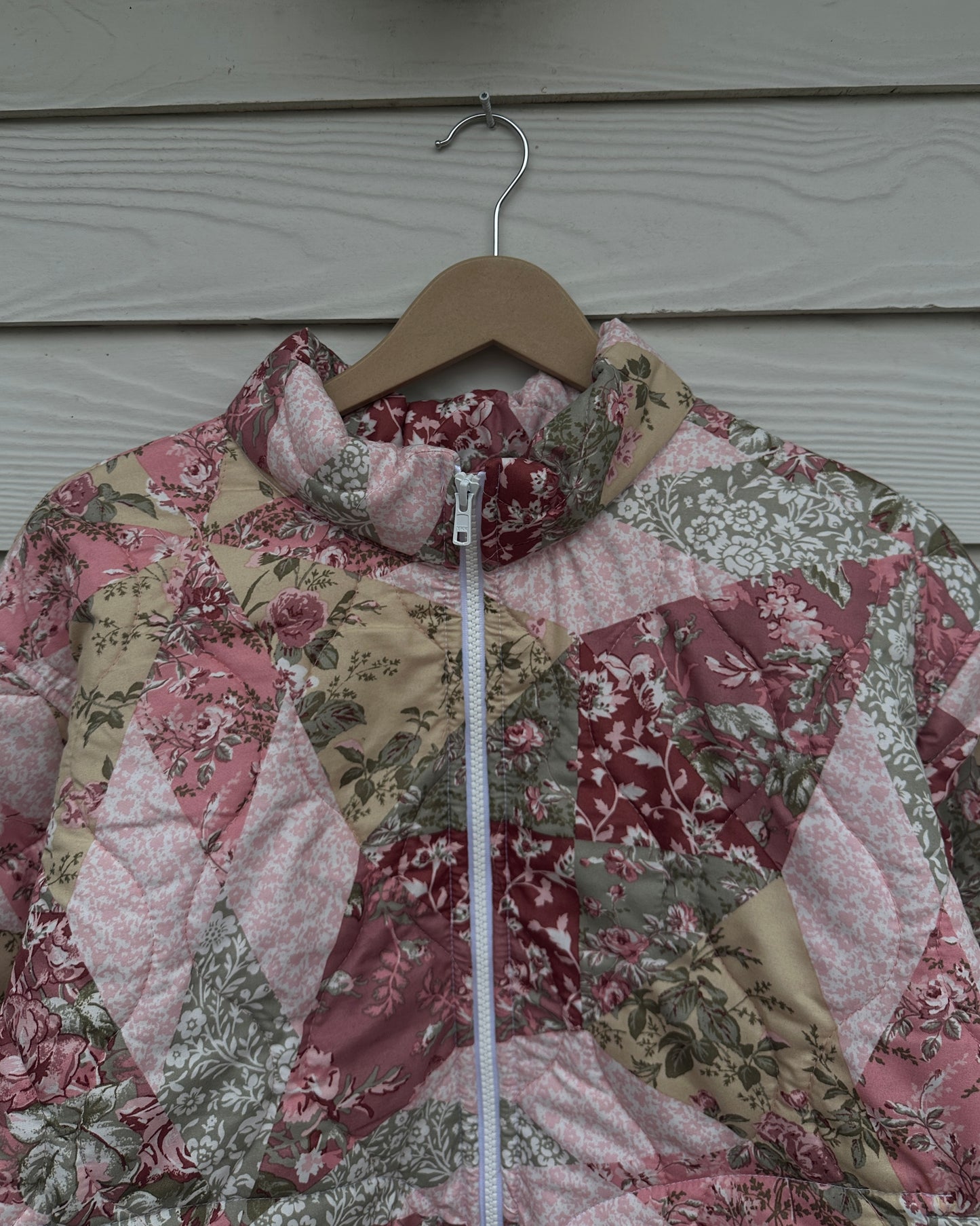 Pink Quilted Jacket - M