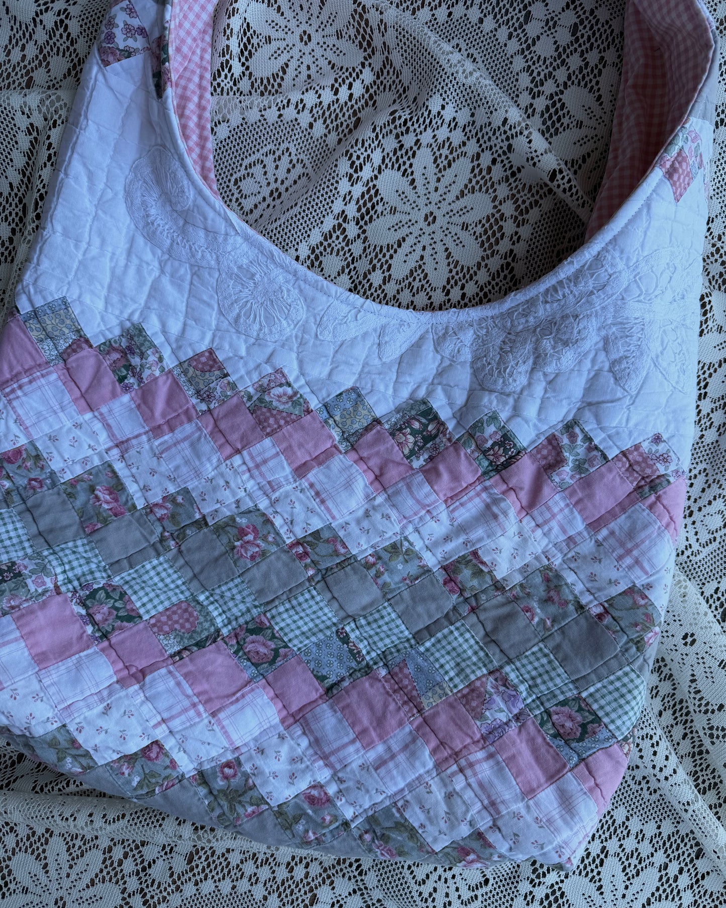 L - pink hobo bag