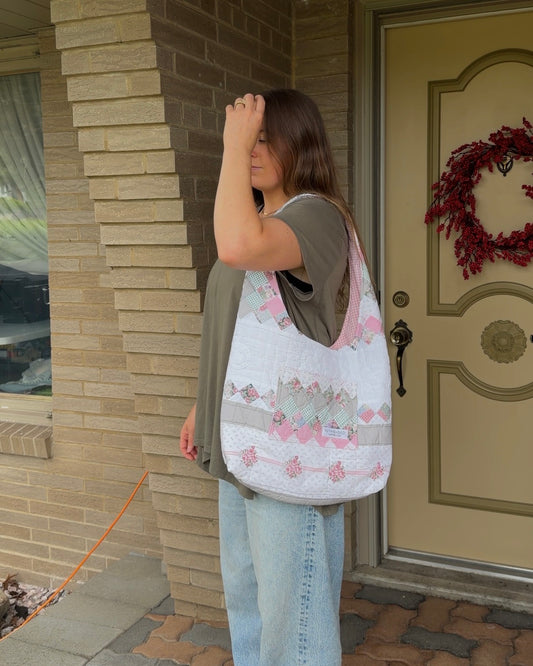 L - pink hobo bag