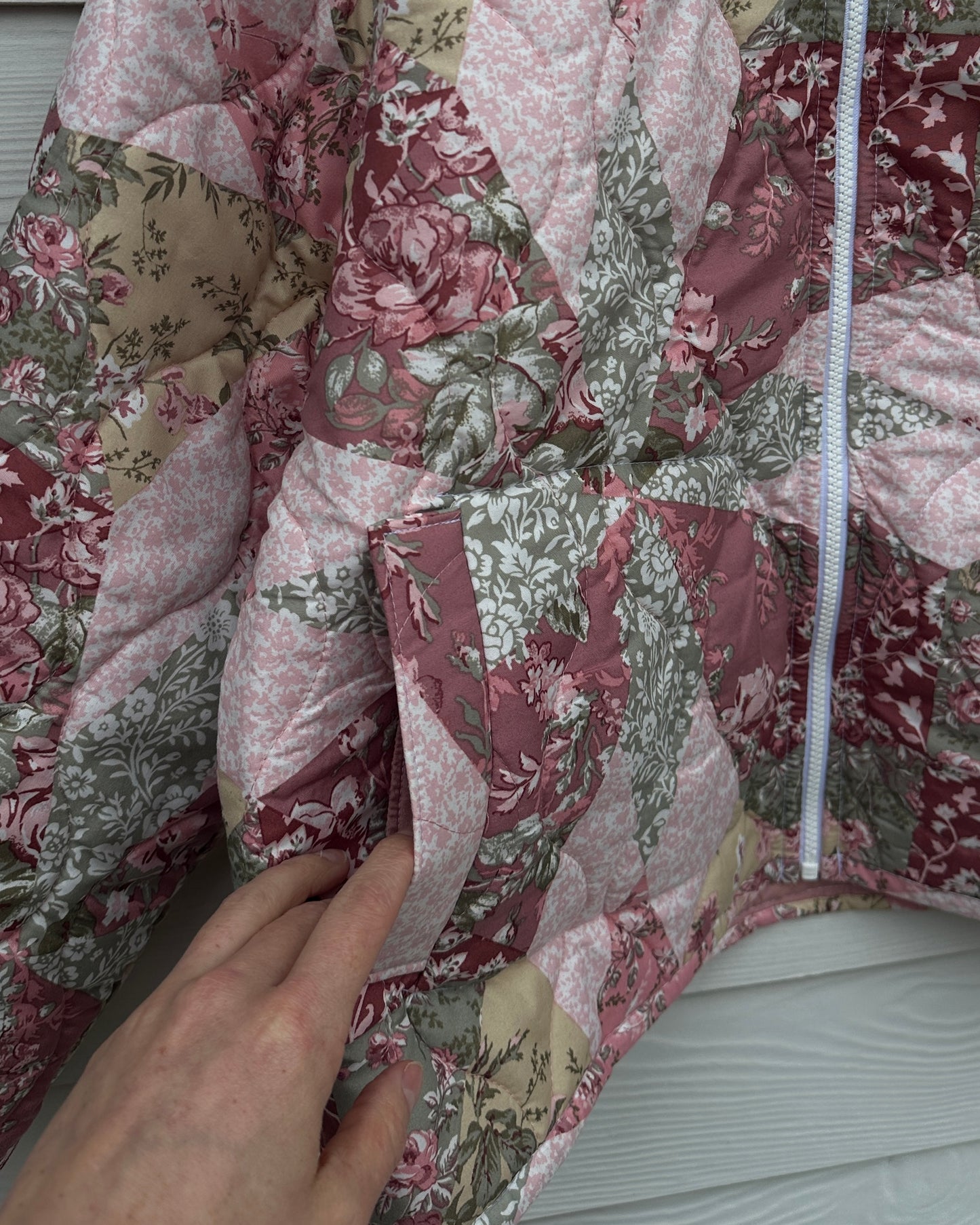 Pink Quilted Jacket - M