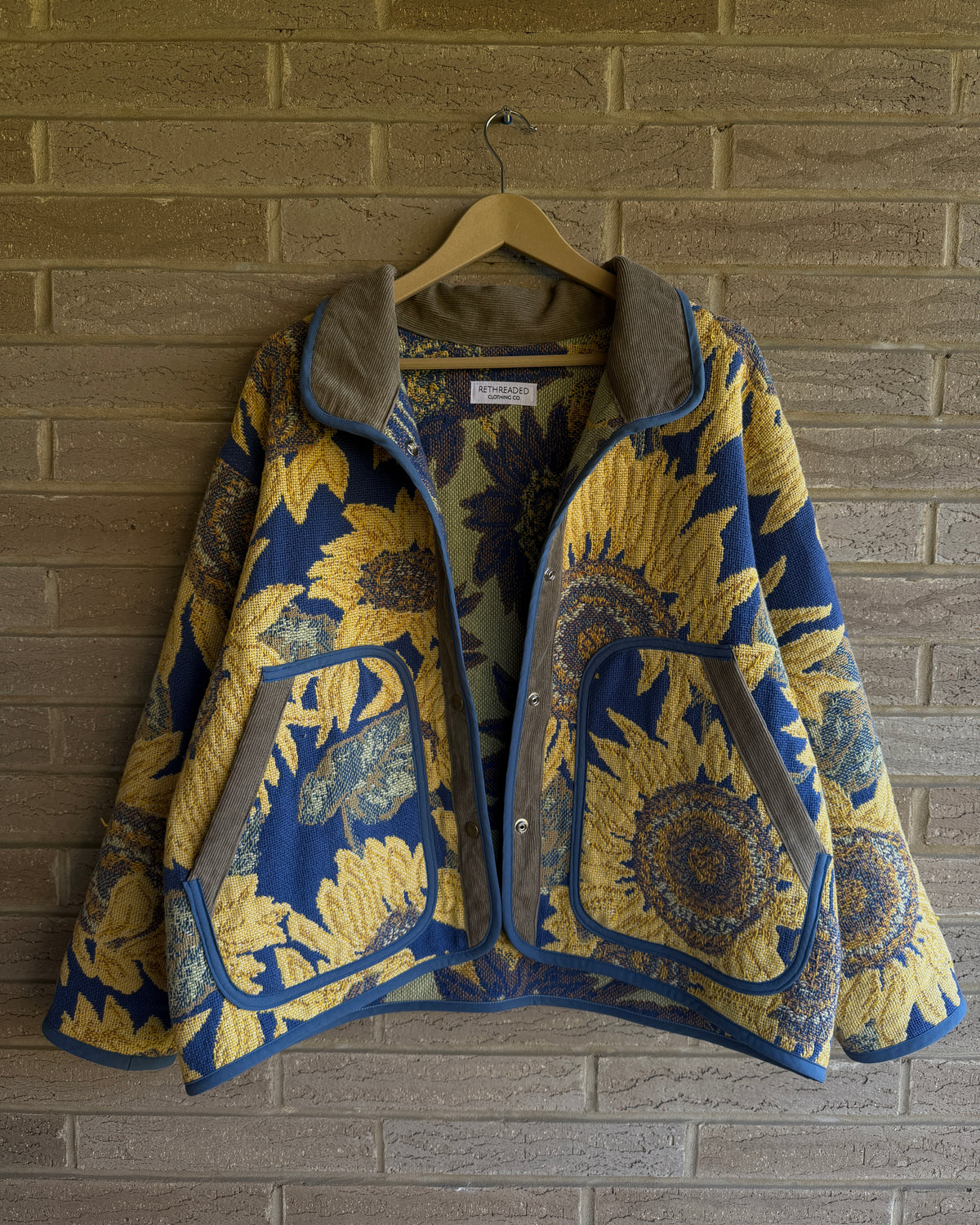 L - sunflower woven jacket