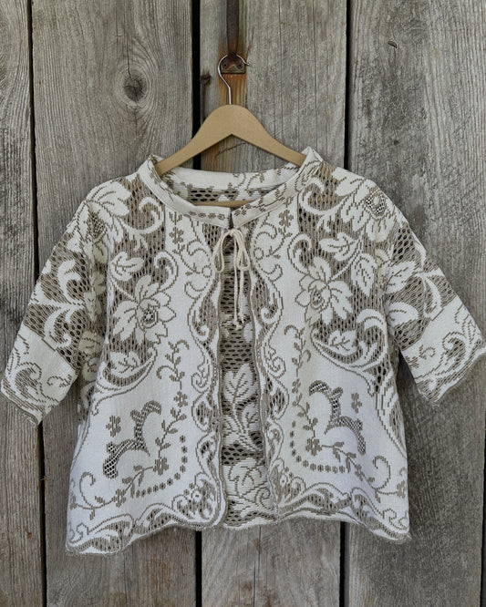L - Lace Tie Top