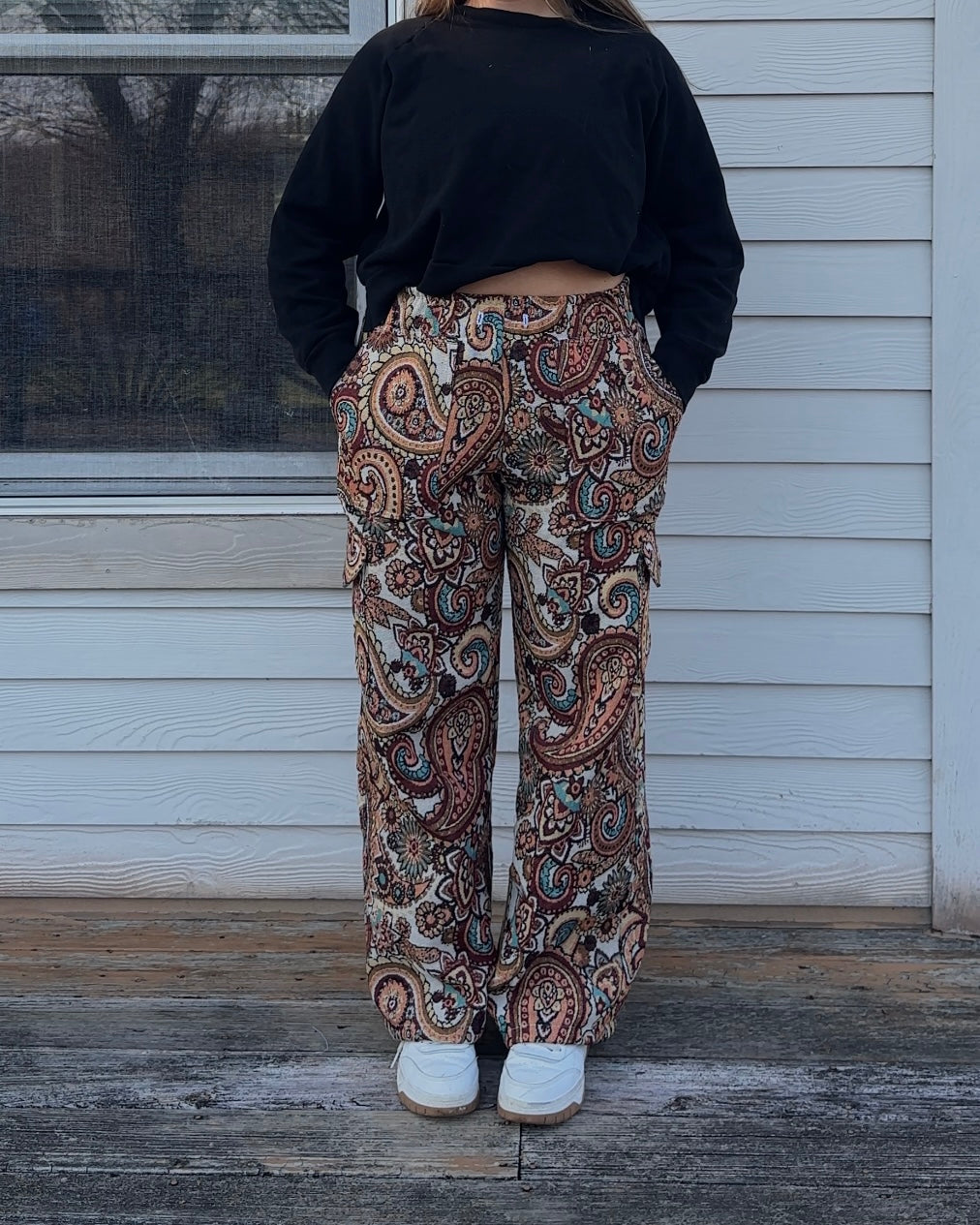 Funky Floral Pants - M