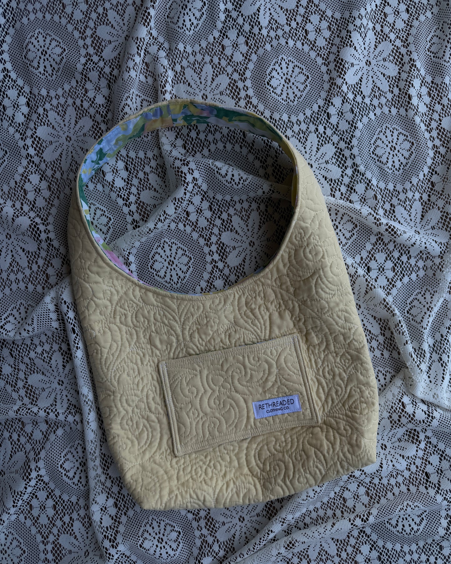S - yellow hobo bag