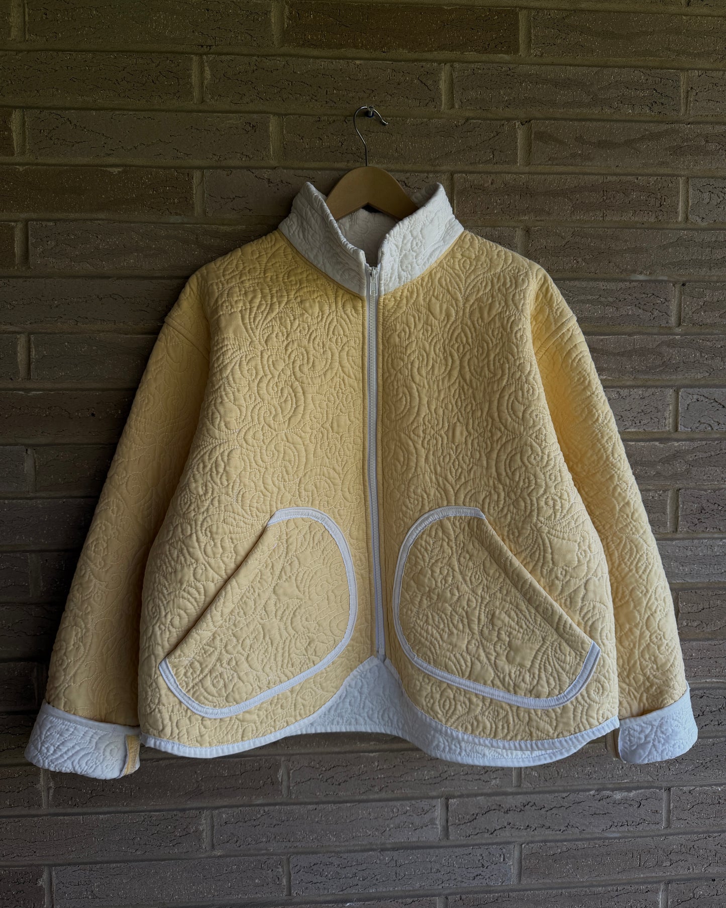 M - Yellow Quilted Jacket