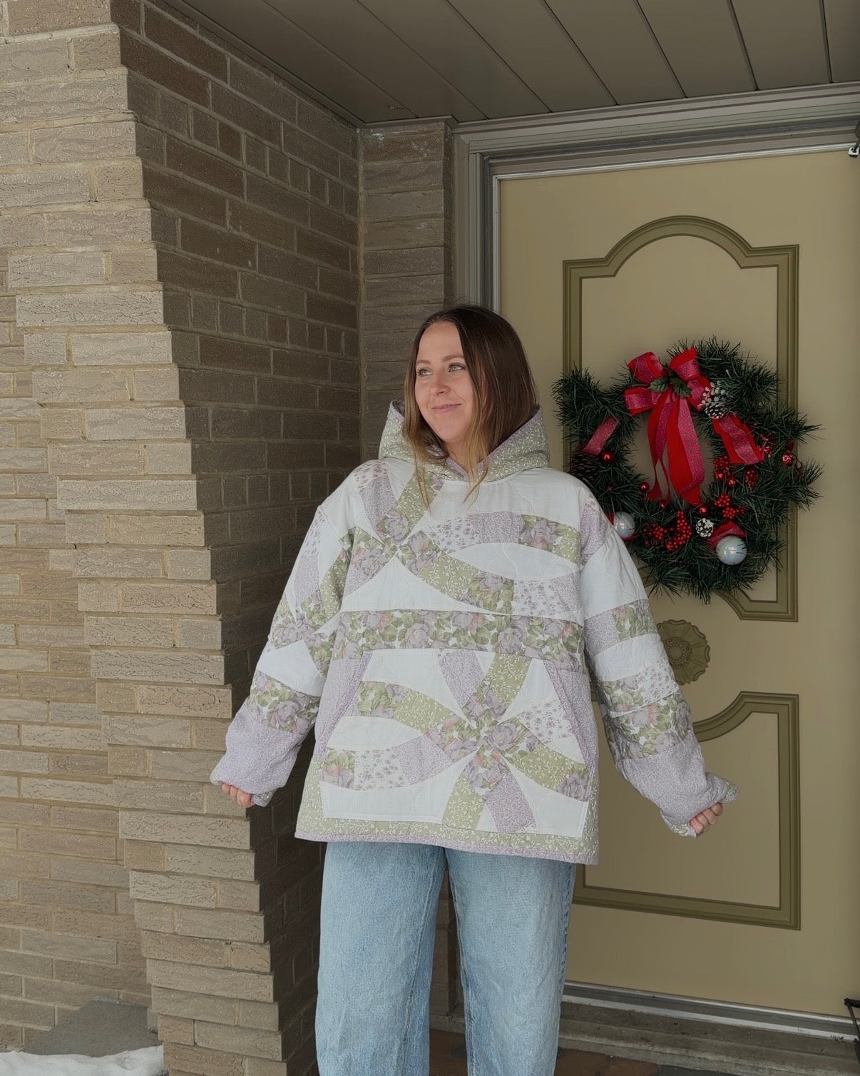 XXL - Purple Ring Quilt Hoodie