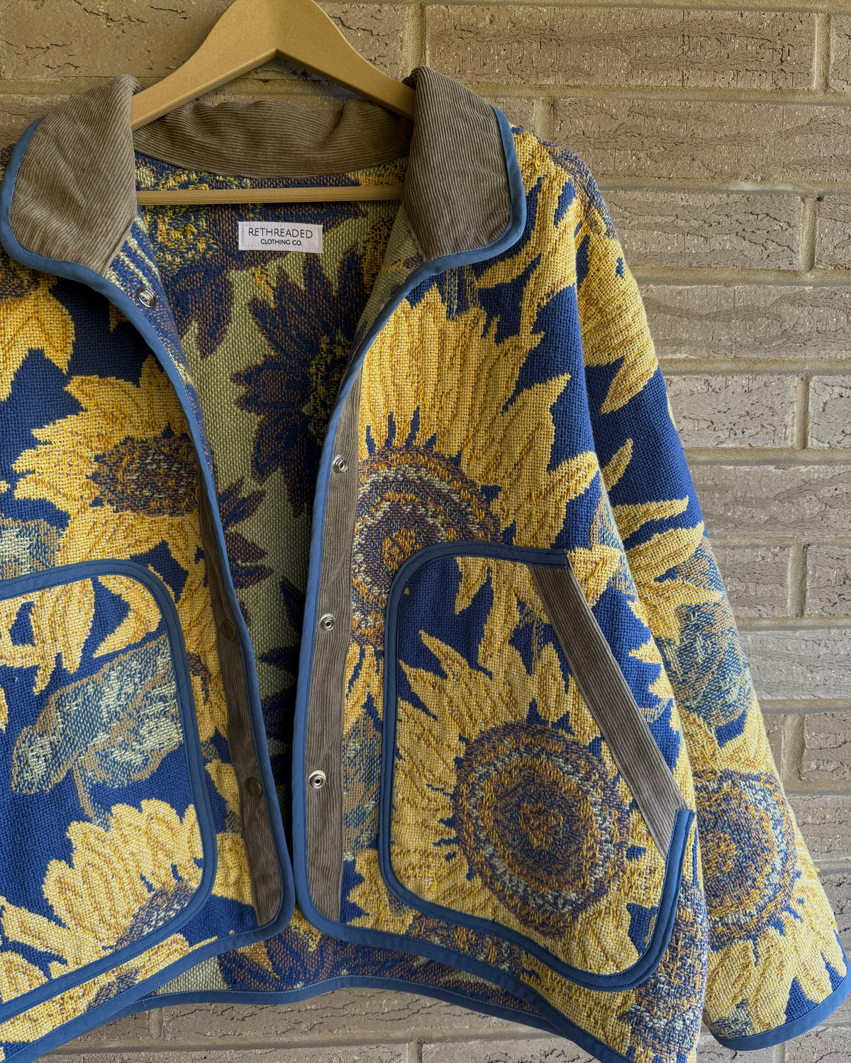L - sunflower woven jacket