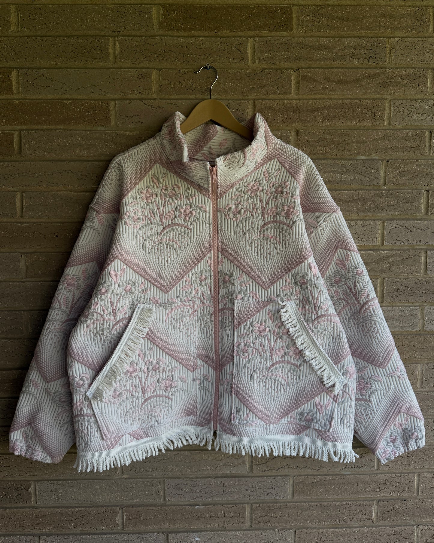 XL - Pink Fringe Jacket