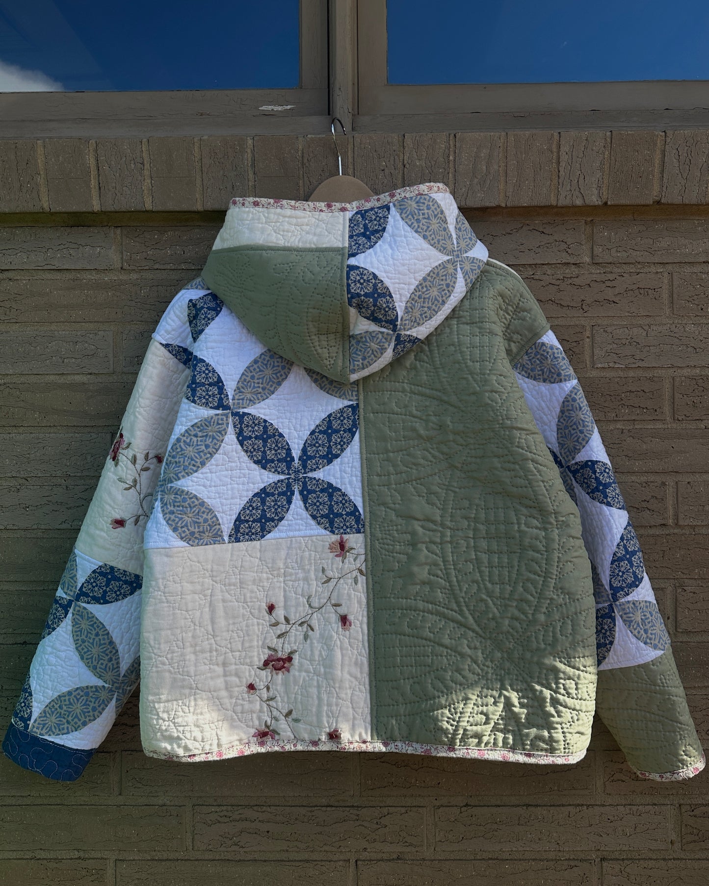 M - Quilted Patchwork Hoodie