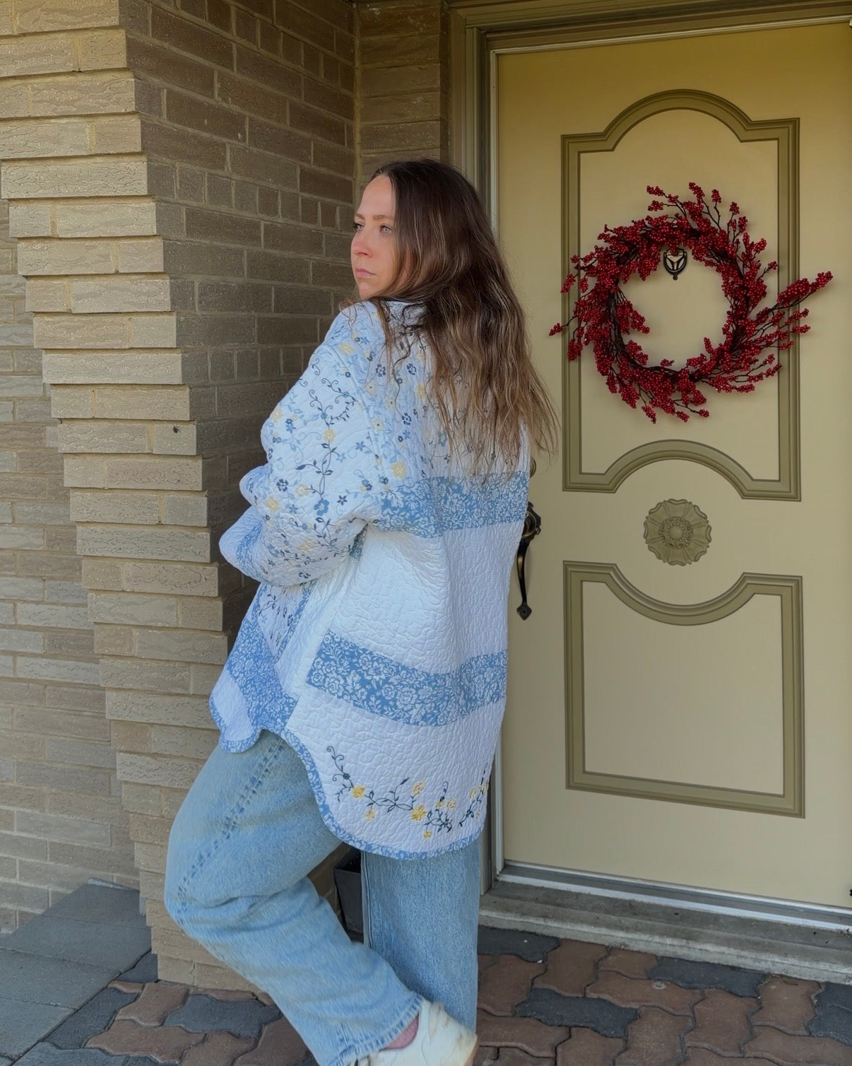 L - Floral Quilted Jacket