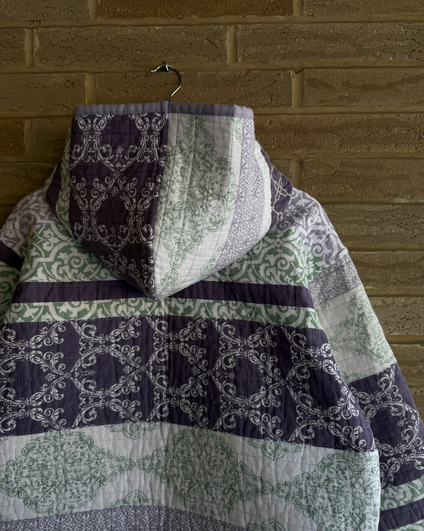 M - Purple Quilt Hoodie
