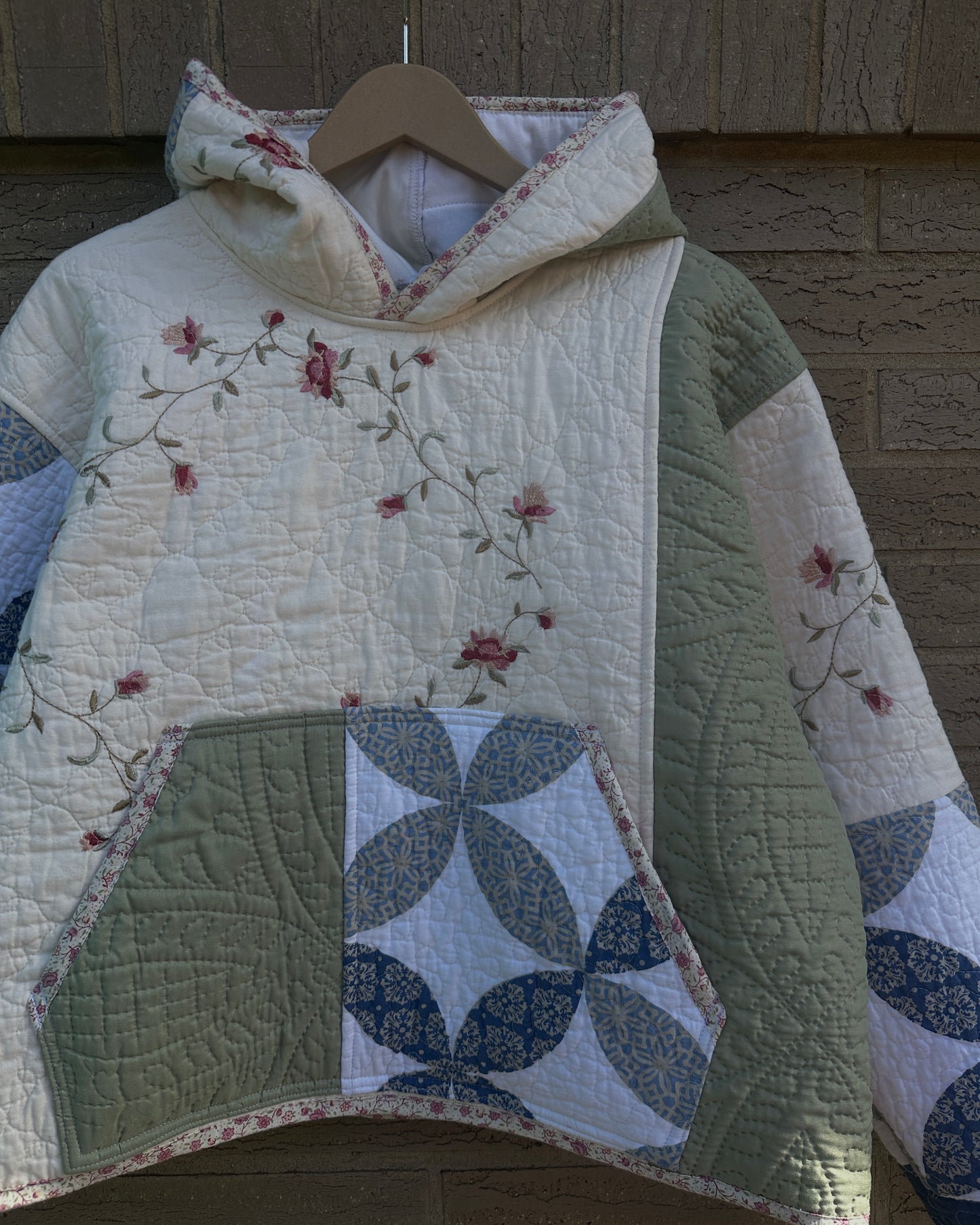 M - Quilted Patchwork Hoodie