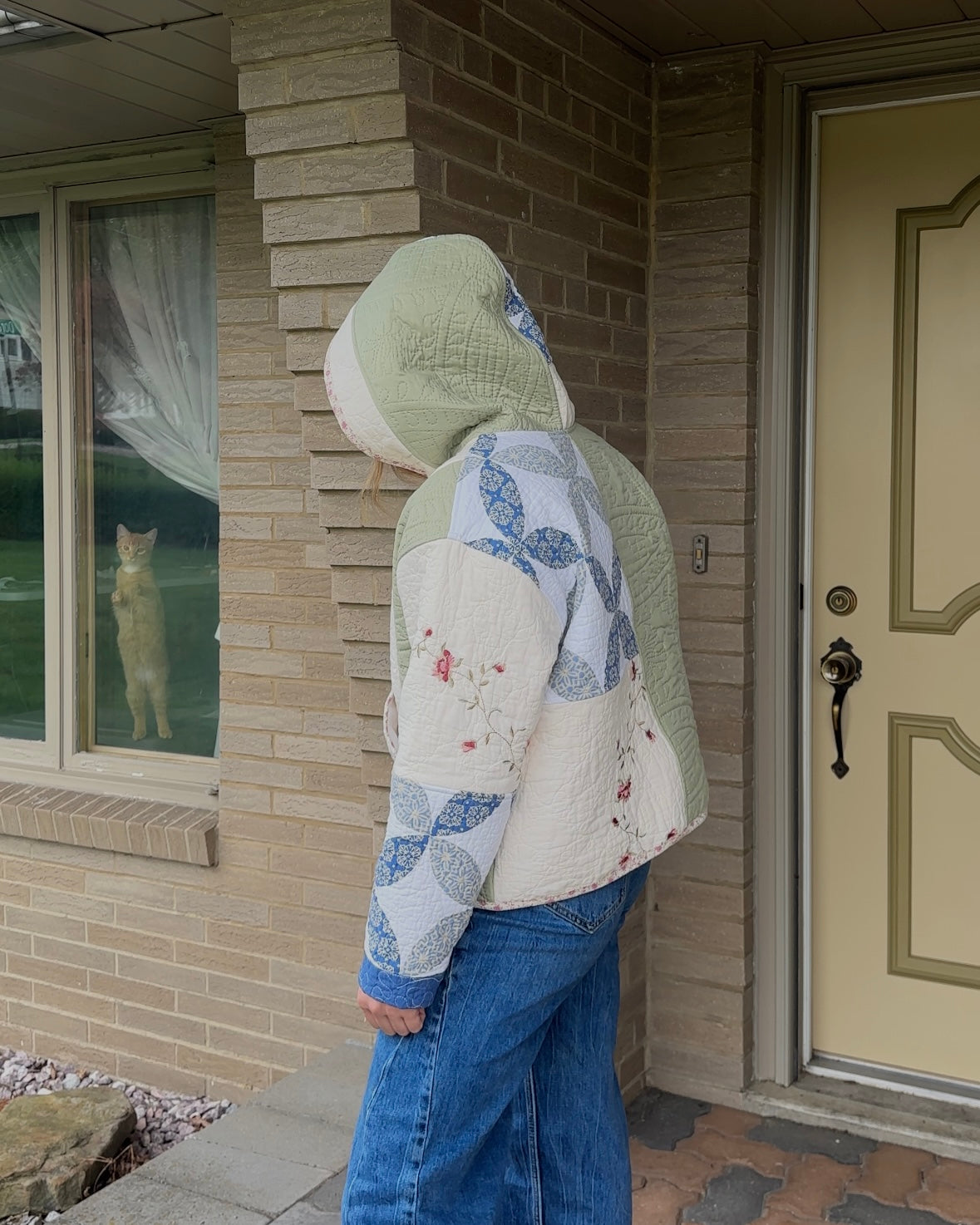 M - Quilted Patchwork Hoodie