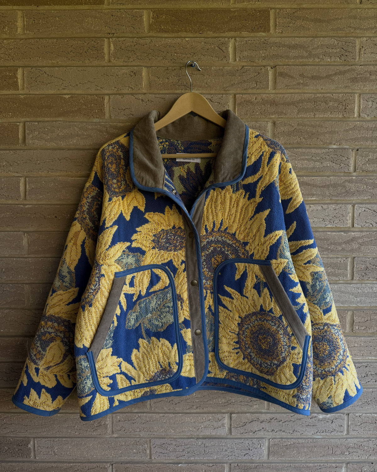 L - sunflower woven jacket
