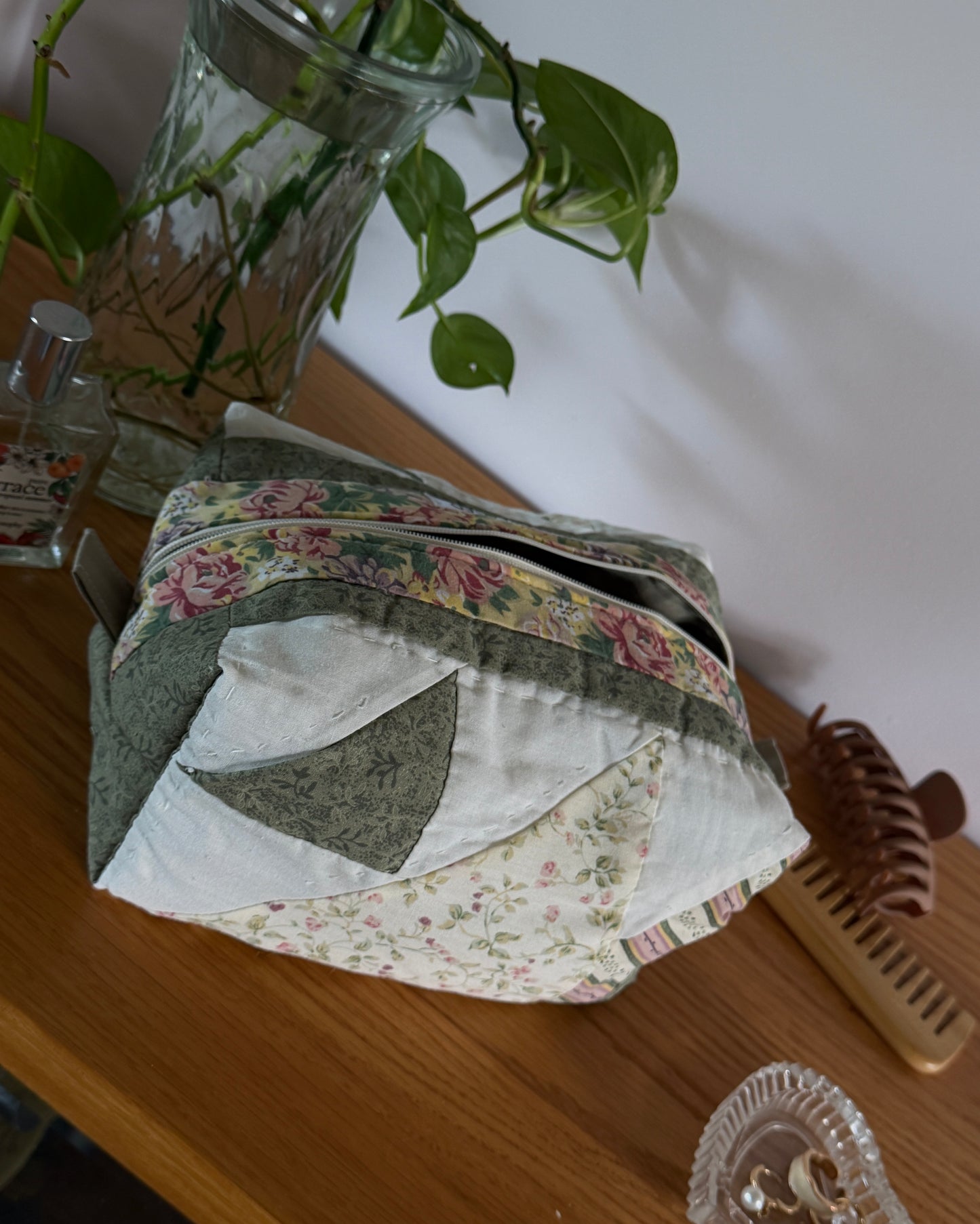 quilted makeup bag