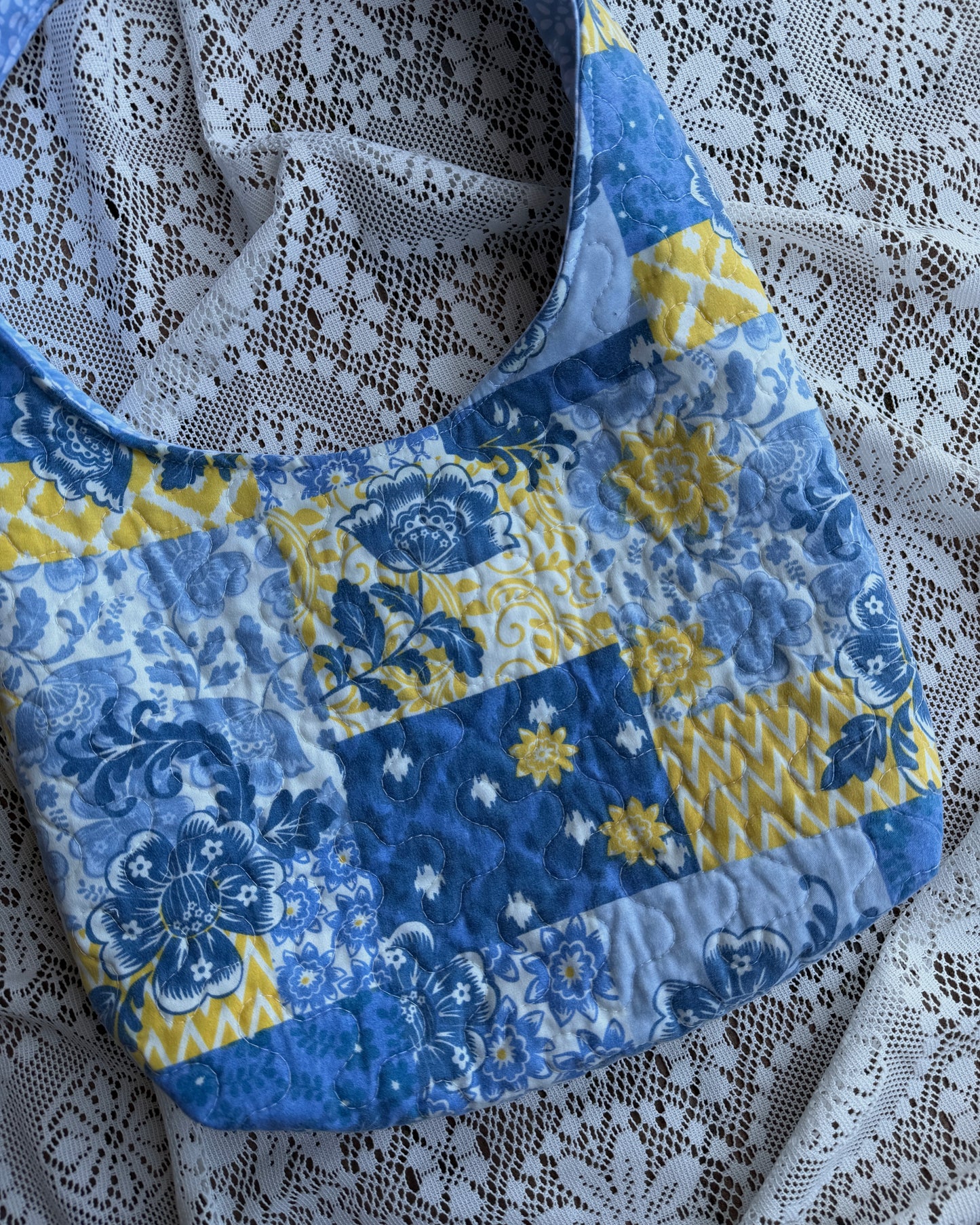 S - blue hobo bag