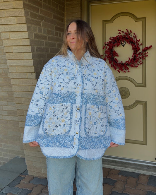 L - Floral Quilted Jacket