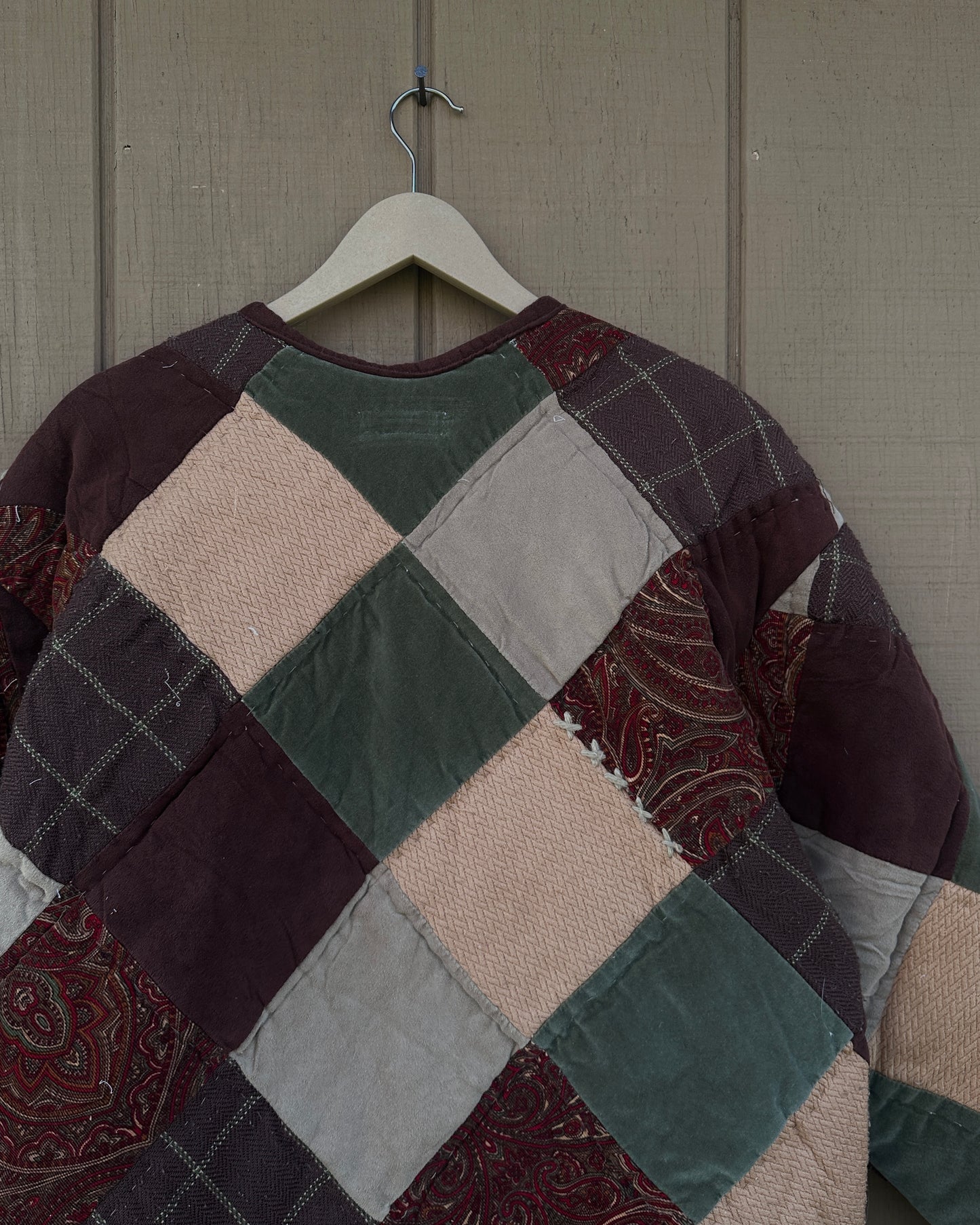 Brown Patchwork Jacket - L