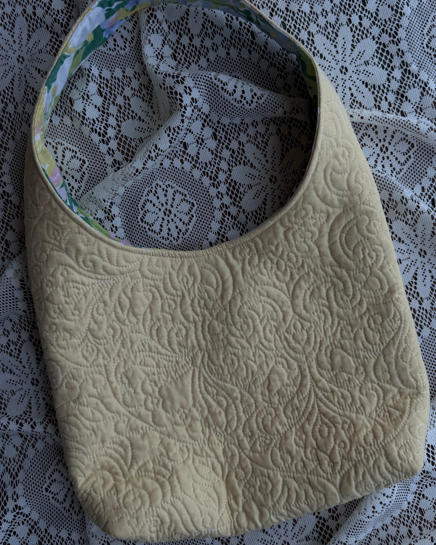 S - yellow hobo bag