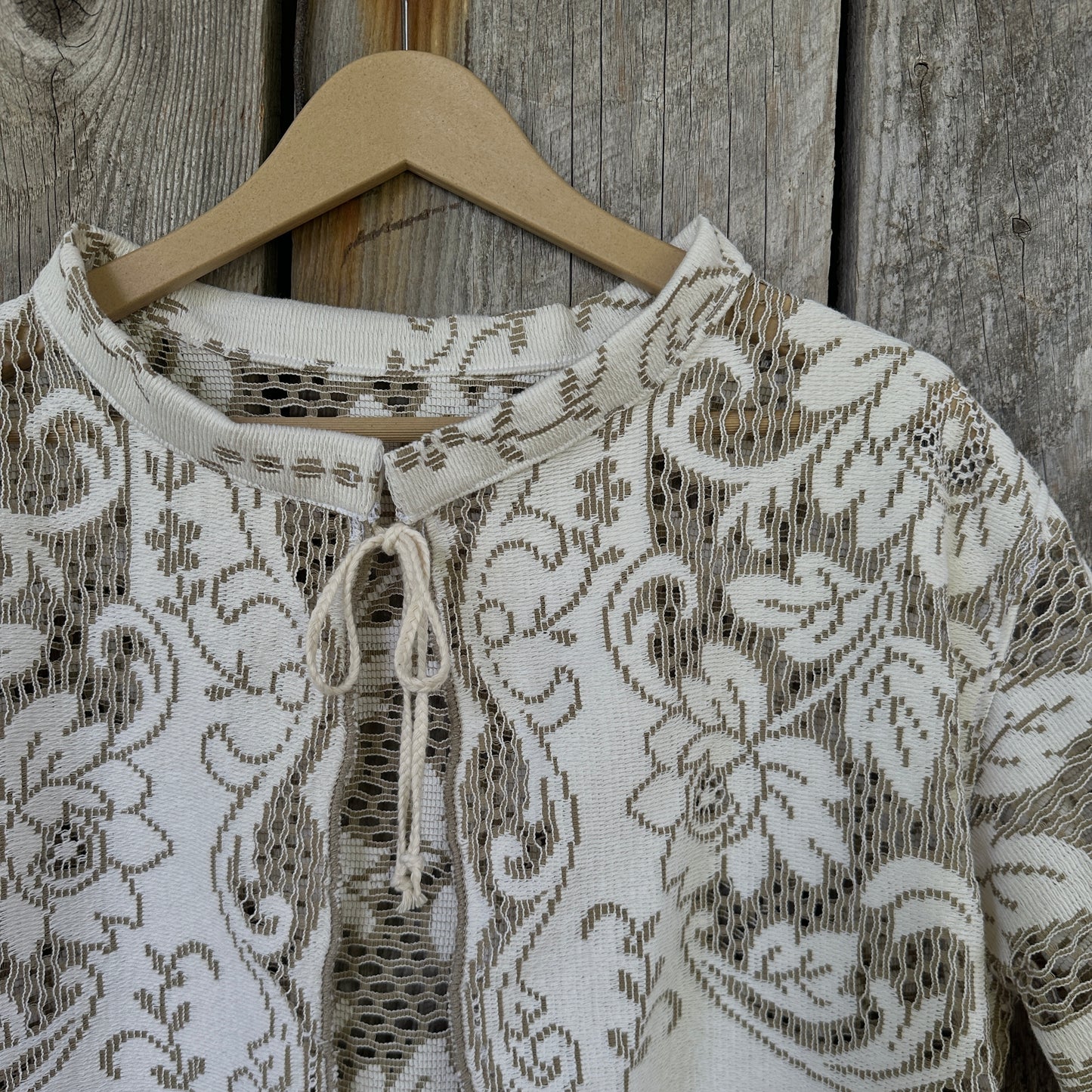 L - Lace Tie Top